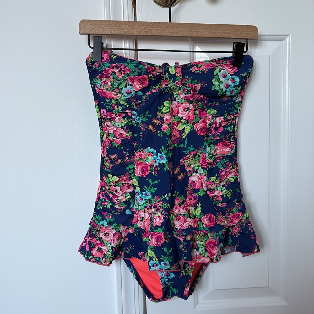Arizona Jeans Co. Swimsuit floral women’s strapless / halter dress cottagecore